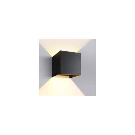 12-W-LED-Wandleuchte mit einstellbarem Abstrahlwinkel, IP65-wasserdichtes Design, warmweiße LED-Wandleuchte in Schwarz – Crezuo (1/5)