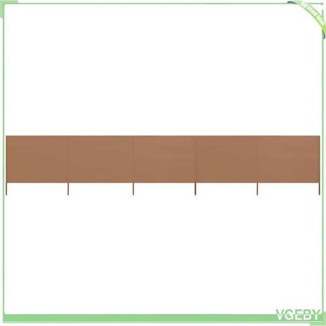 Paravent 5 panneaux - FAFEICY - 47157 - Taupe - 600 x 80 cm - Tissu non-tissé (1/5)