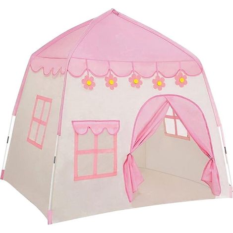 Tente de jeu d'intérieur et d'extérieur, tente de princesse pour fille, grande tente maison rose pour petit garçon (1/5)