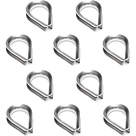 Acero Guardacabos para Cables de Acero 5 mm x 10 piezas Abrazadera para Cable Abrazadera en Forma de Arco Abrazaderas para Cables Abrazadera en Forma de Arco Cable de Acero Cable de Montaje en Techo C (1/5)