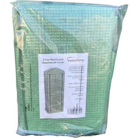 5 Tier Mini Greenhouse Re-inforced Replacement Cover (1/4)