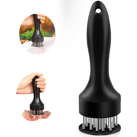Attendrisseur de viande en acier inoxydable, un nouvel accessoire de cuisine pour 2025, idéal pour le poulet, le steak, le bœuf et les grillades. (1/5)