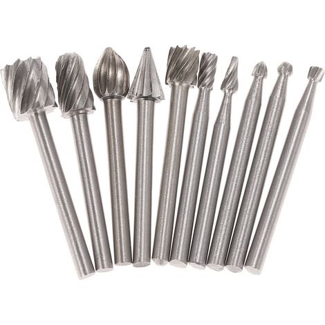 10pcs 1/8" 3mm Tige HSS Routeur Bits Fraisage Gravure Sur Bois Pour Outil Rotatif Embouts de Fraisage Routage Pour Bricolage Menuiserie Gravure