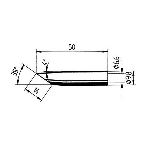 Ersa 0832GDLF Lötspitze angeschrägt Spitzen-Größe 14 mm Inhalt 1 St. (1/3)