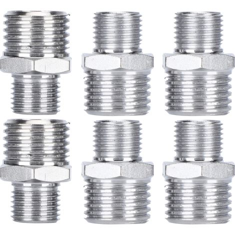 Kit de 6 connecteurs pour aérographe, filetage mâle G1/8" vers G1/4", adaptateur pour pistolet à peinture TDA3 (1/5)