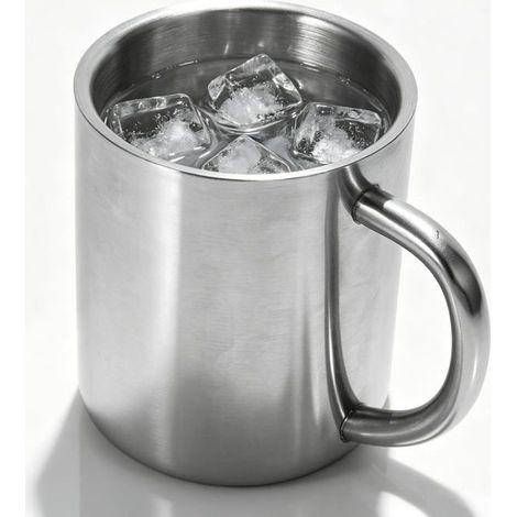 Tasse café inox double paroi – Isotherme, portable – Pour étudiants, voyages, camping (1/5)