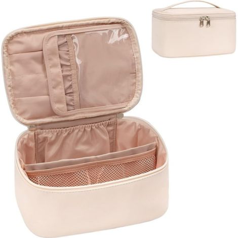 Trousse de toilette voyage imperméable grande capacité Organisateur cosmétiques portable pour femmes (1/5)