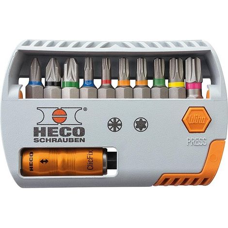 Set professionnel « charpentier » HECO-TOPIX-plus, tête fraisée + tête disque 1661 pièces (1/5)