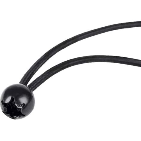 Tenditore elastico con sfera nero 6mm x 25cm per teli (1/2)