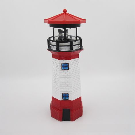Amazon drehbare LED-Solarleuchte aus Kunstharz, dekorative Lampe für Garten, Hof oder Rasen (rot und weiß, Solar-Gartenleuchte) (1/5)