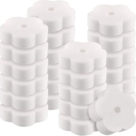 Lot de 50 éponges absorbantes pour piscine - Éponges de nettoyage en forme de fleur, élimination efficace des huiles et des saletés (1/5)