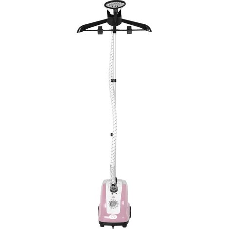 Vertikaler Dampfglätter, 1,4 l, 1950 W, 32 g/min, Teleskopstange, rosa/schwarz