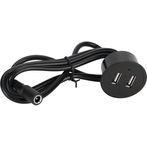 Prise Double USB pour Bureau, Canapé ou Table de Chevet - Chargeur 5V 2A, 100‑240V, Fiche EU