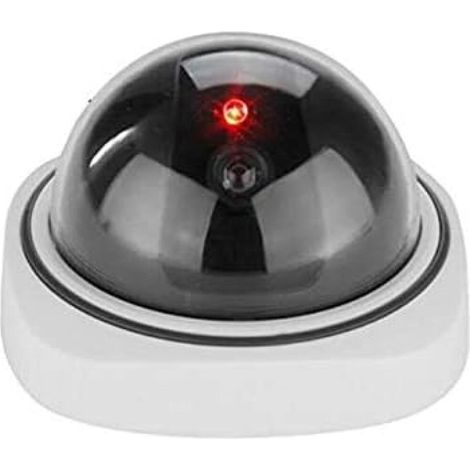 Caméra de surveillance factice intérieure/extérieure, fausse caméra de surveillance dôme avec caméra de sécurité émulée