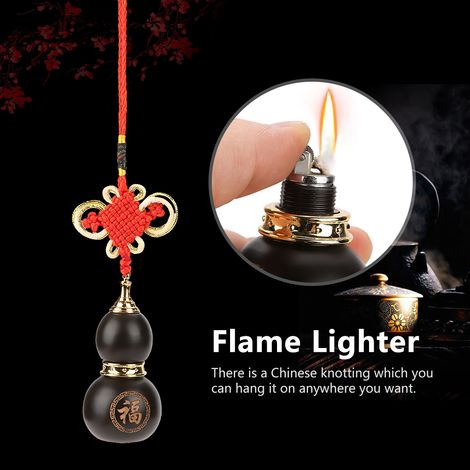 Briquet à gaz butane suspendu avec résine nouée - Idée cadeau originale et unique