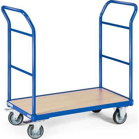 Bako Logistiksysteme Plattformwagen mit 2 Schiebebügeln und Bordkante 850x500mm (1/4)