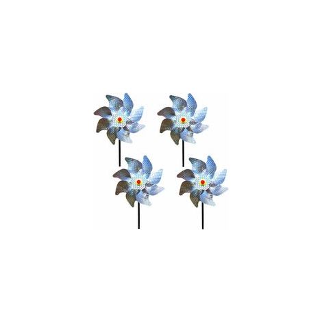 Effaroucheur Oiseaux Decoration Jardin Pic Anti Pigeon Dissuasion Anti-Oiseaux réfléchissant pour Moulin à Vent Réfléchissant pour Protéger Le Jardin, Verger et Cour Intérieure (Lot de 4) (1/5)