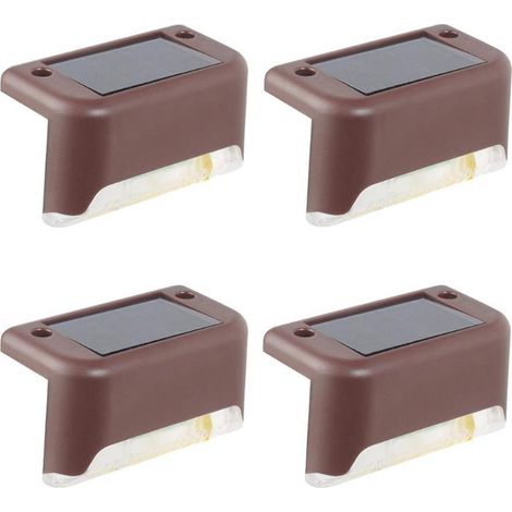 Lot de 4 lampes solaires décoratives pour terrasse, étanches et à LED.-AquaForge (1/5)