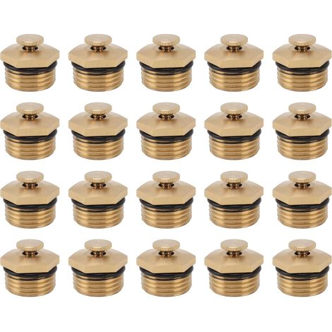 20pcs Brass Misting Nozzles, 1/2" Adjustable Misting Nozzle Sprinkler Sprinkler Replacement Heads for Landscape Lawn Patio Garden (1/5)