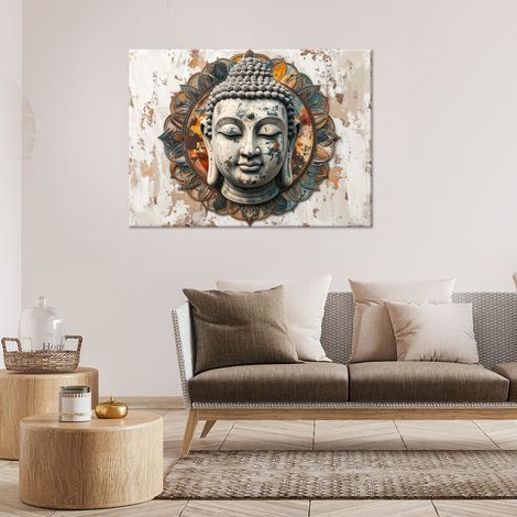 Wandbild Buddha Zen Spa Kopf Orient 100x70 (1/4)