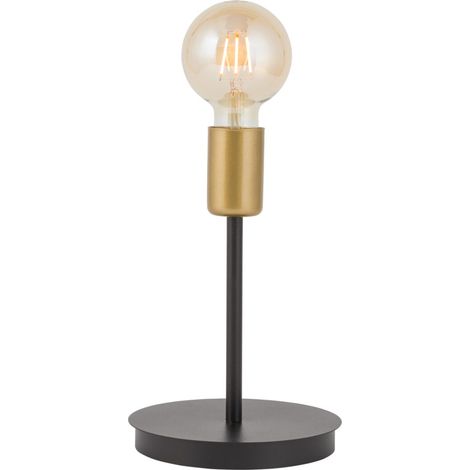 Lampada da tavolo loft nero oro Gino E27 15W Sigma (1/2)