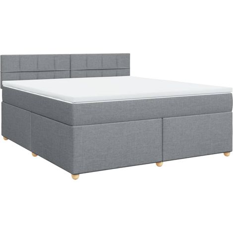 Maison Exclusive - Giroletto a Molle con Materasso Grigio Chiaro180x200 cm Tessuto (1/5)