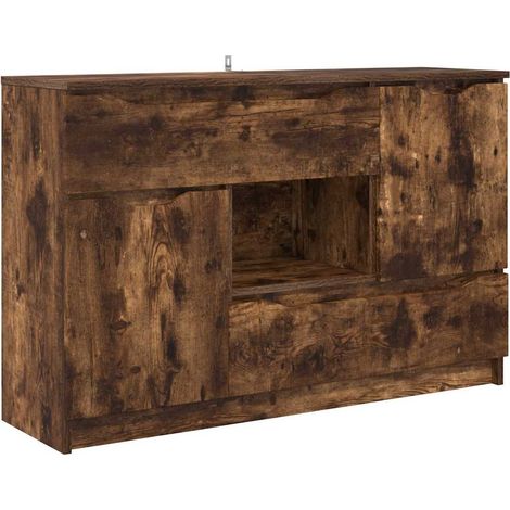 Sideboard Smoked Oak 100 x 30 x 65.6 Engineered Wood vidaXL