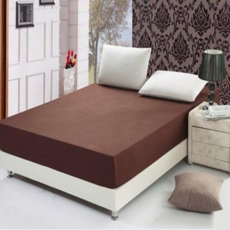 Spannbettlaken für 25 cm hohe Matratzen – Einzel-, Doppel-, Kingsize- und Super-Kingsize-Matratzen, dunkelbraun, 120 cm x 200 cm – Fei Yu (1/5)