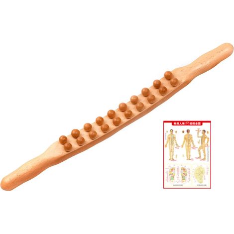 Baguette de massage manuelle en bois, outil de remodelage corporel anti-cellulite pour le cou, les jambes et les cuisses-AquaForge