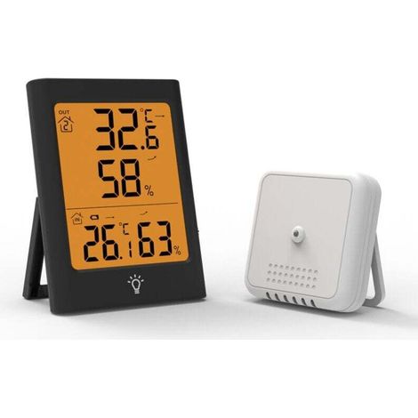 Professional Electronic Digital Thermometer and Hygrometer, Humidity and Temperature Gauge with LCD Screen, for Indoor and Outdoor Use. (1/4)