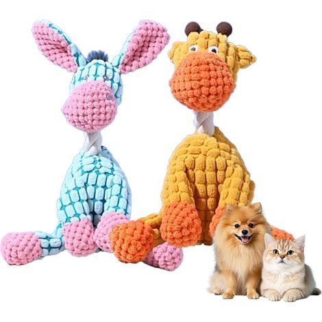 Peluche verte résistante pour chien (2026), jouet en peluche solide et indestructible pour chiens à mâchoires puissantes, jouet de dentition interactif et couineur pour chiens de petites, moyennes et (1/5)