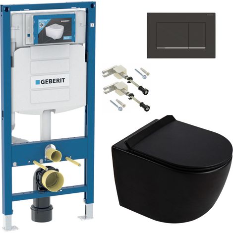 Duofix WC-Set Vorwandelement + Wand-WC spülrandlos Ceramia PixL mit SoftClose-Sitz + Platte (GEDCEPXBMT09-IN)
