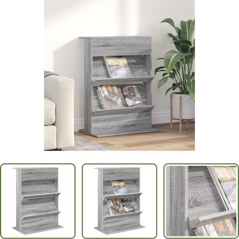 vidaXL Wohnzimmerregal - Magazinregal Graues Sonoma 70 x 41 x 96 cm Holzwerkstoff (1/5)