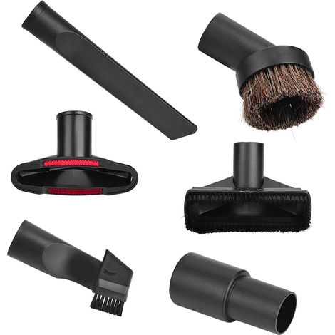Brosse De Nettoyage Pour Aspirateur - Compatible Diamètre 32mm Et 35mm - En Plastique Abs Robuste - Pour Sols Et Surfaces - Lot De 6 Pièces (1/5)