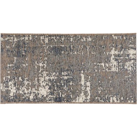 Tapis d'Extérieur et Intérieur en Polypropylène Résistant à l'Eau Gris 60 x 110 cm - PANGIVO (1/3)