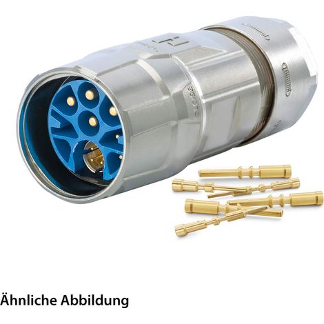 HUMMEL SET inkl. Kontakte M23 Hybrid Kabelsteckverbinder, Crimpeinsatz gerade Polzahl 3+4+4+PE, Stift Klemmbereich 11,0mm - 17,0mm - 1 Stück