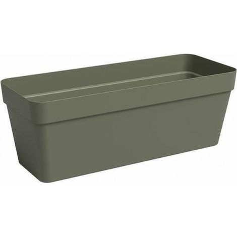 Jardinière - Plastique - Rectangulaire - Réserve d'eau - 49,9 x 20 x 18 cm - 12,5 L (1/2)
