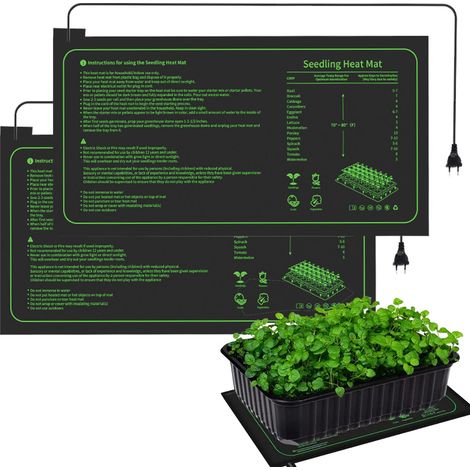 COONOOR Tapis chauffant imperméable pour plantes la Germination des graines nourrissant 2 pièces 25x53.5cm (1/5)
