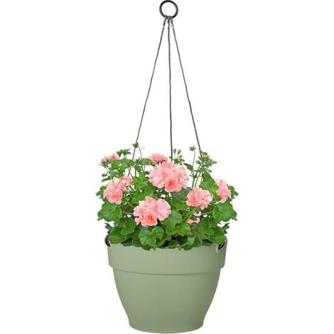 Elho Vibia Campana Suspension 26 - Vert - L 26 x B 25.963 x H 18 cm - extérieur - 100% recyclé (1/5)