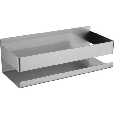 Étagère de rangement de douche en acier inoxydable - Barre de salle de bain, étagère multifonctionnelle pour réfrigérateur de cuisine, sans perçage requis (1/3)