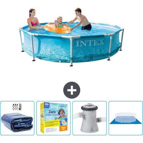 Piscine Intex Cadre Rond - 305 x 76 cm - Inclus Accessoire CB8 (1/5)