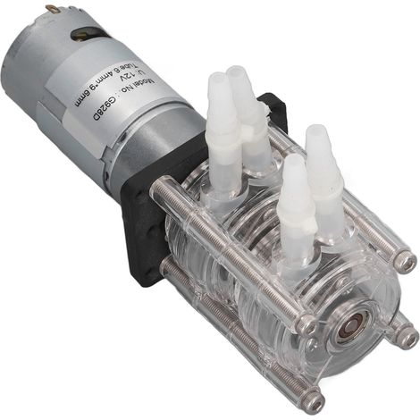 Peristaltikpumpe 500 ml/min, hohe Förderleistung, 2 Pumpenköpfe, selbstansaugend, Vakuumpumpe für Aquarien, 12 V DC, 1000 mA (1/5)