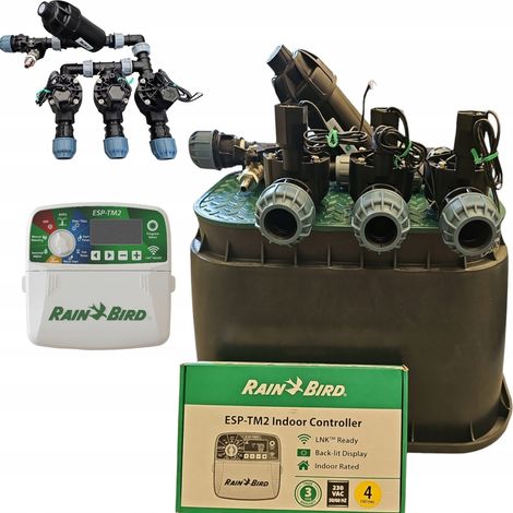 Kit Rain Bird a 3 sezioni: collettore con filtro e compressore, TM2, pozzetto, PE 25 (1/5)