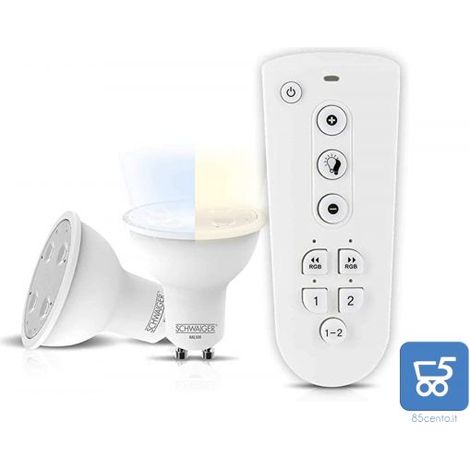 Set di 2 lampadine a LED (GU10) 1 telecomando illuminazione regolabile dimmerabile Smart Home 2700 - 6500K