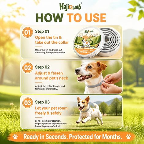 Colliers anti-moustiques pour chiens et chats, protection efficace contre les moustiques et les insectes en extérieur - colliers anti-moustiques pour animaux les plus vendus (1/4)
