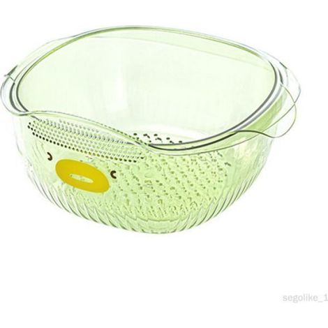 Passoire de cuisine, bol de rangement polyvalent, mélange, passoire alimentaire robuste, panier de lavage à Double vert petit (1/4)