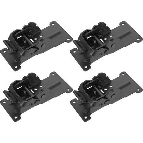 Charnières de table pliante noires compatibles avec les charnières de verrouillage en acier (lot de 4) pour meubles (1/5)