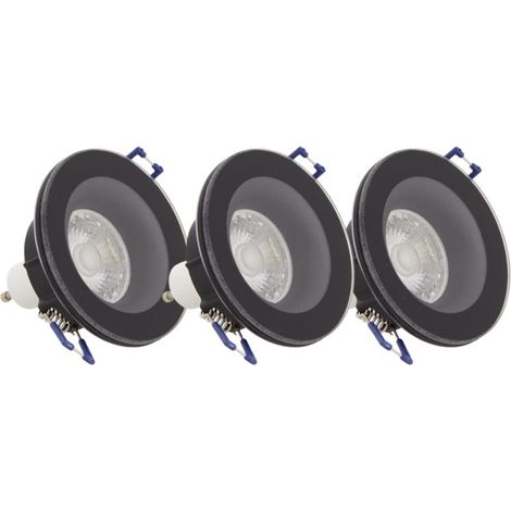 Xanlite – Lot de 3 spots encastrables GU10 4W blanc neutre 4000K – IP44 pour cuisines et salons – PAK3SP50RIP44NCW (1/8)