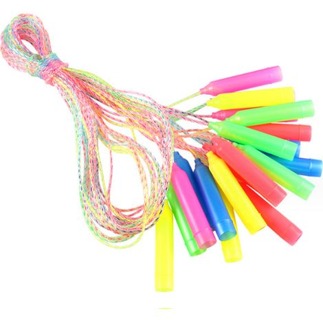 Corde à sauter pour enfants réglable sans nœuds, colorée, idéale pour élèves et jeux extérieurs (1/5)