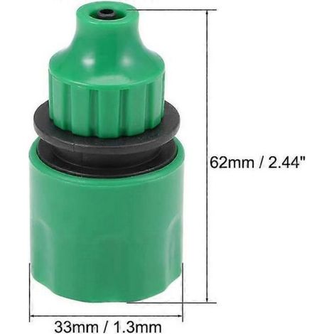 Raccord Rapide Pour Tuyau D Arrosage - Diametre Interieur 4 Mm - Pour Systeme D Irrigation De Jardin - Lot De 5 (1/5)